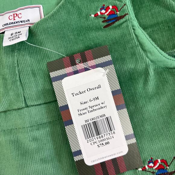 Classic Prep Childrenswear Tucker Overalls Frosty Spruce Skier 6-9 Months NWT - Picture 4 of 8